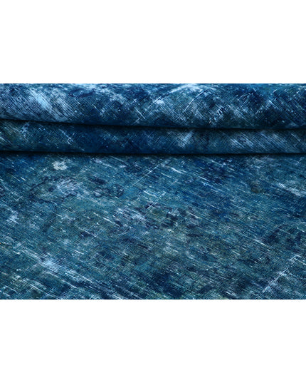 Overdye 9' 7" X 12' 2" Hand Knotted Wool Rug 9' 7" X 12' 2" (292 X 371) / Blue / Wool
