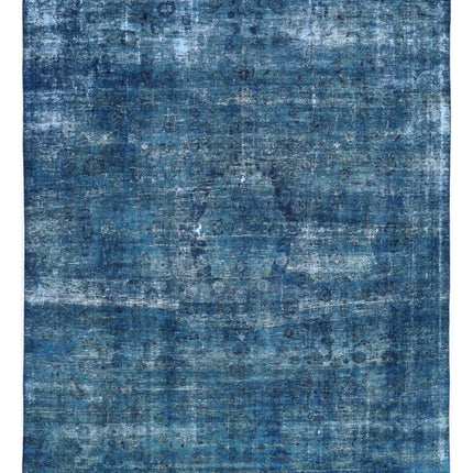Overdye 9' 7" X 12' 2" Hand Knotted Wool Rug 9' 7" X 12' 2" (292 X 371) / Blue / Wool