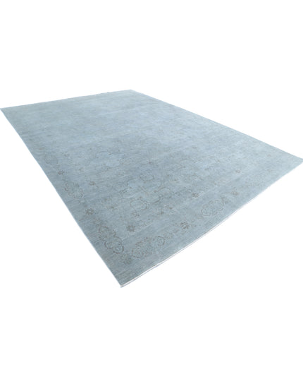 Overdye 9' 10" X 13' 11" Hand Knotted Wool & Silk Rug 9' 10" X 13' 11" (300 X 424) / Grey / Wool & Silk