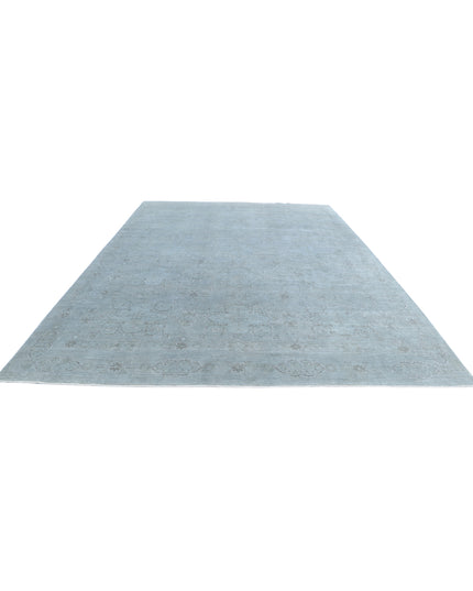 Overdye 9' 10" X 13' 11" Hand Knotted Wool & Silk Rug 9' 10" X 13' 11" (300 X 424) / Grey / Wool & Silk