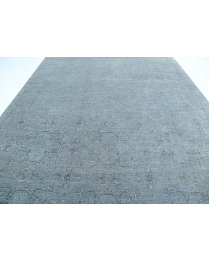 Overdye 9' 10" X 13' 11" Hand Knotted Wool & Silk Rug 9' 10" X 13' 11" (300 X 424) / Grey / Wool & Silk