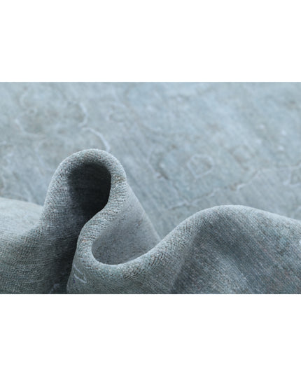 Overdye 9' 10" X 13' 11" Hand Knotted Wool & Silk Rug 9' 10" X 13' 11" (300 X 424) / Grey / Wool & Silk