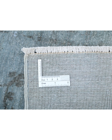 Overdye 9' 10" X 13' 11" Hand Knotted Wool & Silk Rug 9' 10" X 13' 11" (300 X 424) / Grey / Wool & Silk