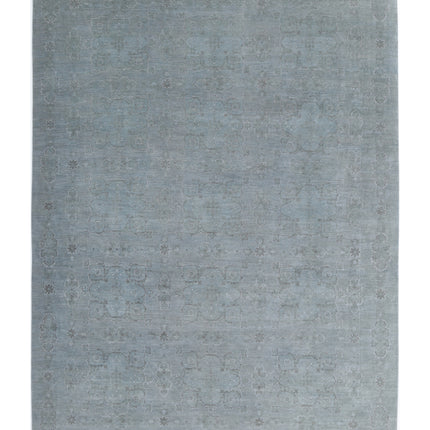 Overdye 9' 10" X 13' 11" Hand Knotted Wool & Silk Rug 9' 10" X 13' 11" (300 X 424) / Grey / Wool & Silk