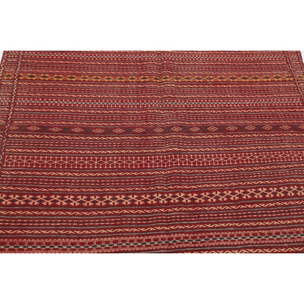 Persian Kilim 5' 0" X 6' 5" Wool Hand-Woven Kilim 5' 0" X 6' 5" (152 X 196) / Multi / Multi