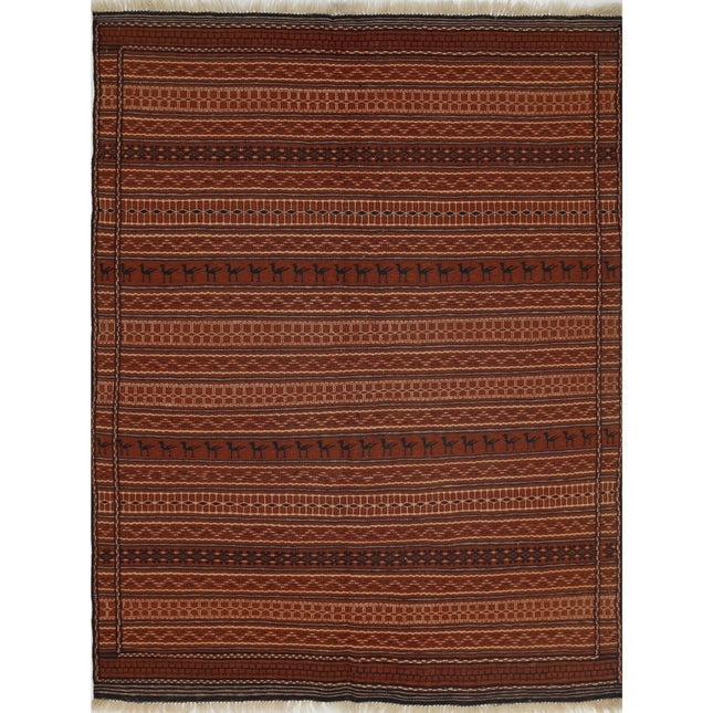 Persian Kilim Hand-Woven Wool Kilim IVA0024243 - Natalia Rugs