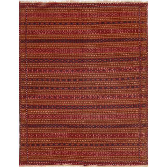 Persian Kilim Hand-Woven Wool Kilim IVA0024246 - Natalia Rugs