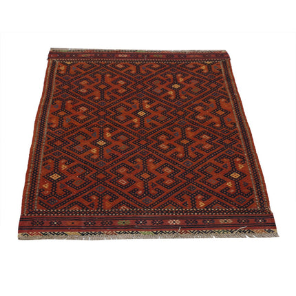 Persian Kilim 2' 8" X 4' 2" Wool Hand-Woven Kilim 2' 8" X 4' 2" (81 X 127) / Multi / Multi