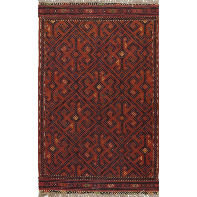 Persian Kilim Hand-Woven Wool Kilim IVA0024344 - Natalia Rugs