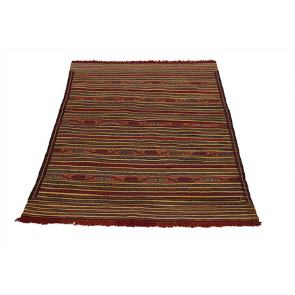 Persian Kilim 3' 3" X 4' 9" Wool Hand-Woven Kilim 3' 3" X 4' 9" (99 X 145) / Multi / Multi