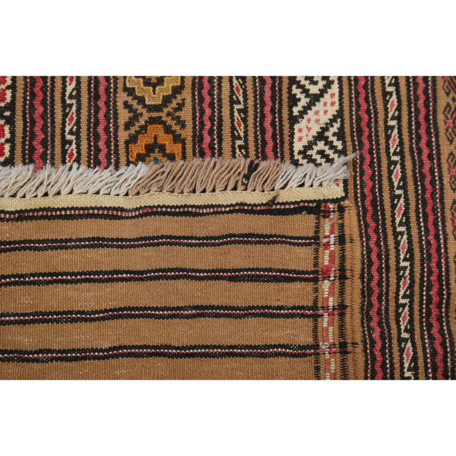 Persian Kilim 4' 8" X 6' 2" Wool Hand-Woven Kilim 4' 8" X 6' 2" (142 X 188) / Multi / Multi