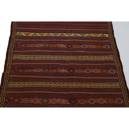 Persian Kilim 3' 5" X 4' 11" Wool Hand-Woven Kilim 3' 5" X 4' 11" (104 X 150) / Multi / Multi