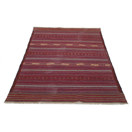 Persian Kilim 3' 4" X 5' 3" Wool Hand-Woven Kilim 3' 4" X 5' 3" (102 X 160) / Multi / Multi