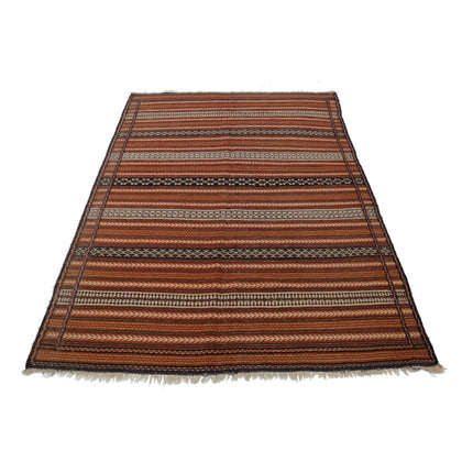 Persian Kilim 4' 10" X 6' 8" Wool Hand-Woven Kilim 4' 10" X 6' 8" (147 X 203) / Multi / Multi