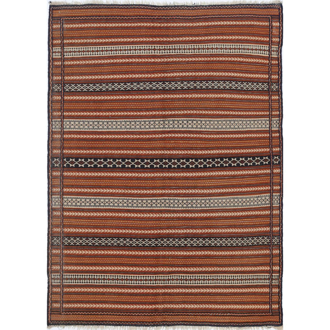 Persian Kilim Hand-Woven Wool Kilim IVA0028944 - Natalia Rugs