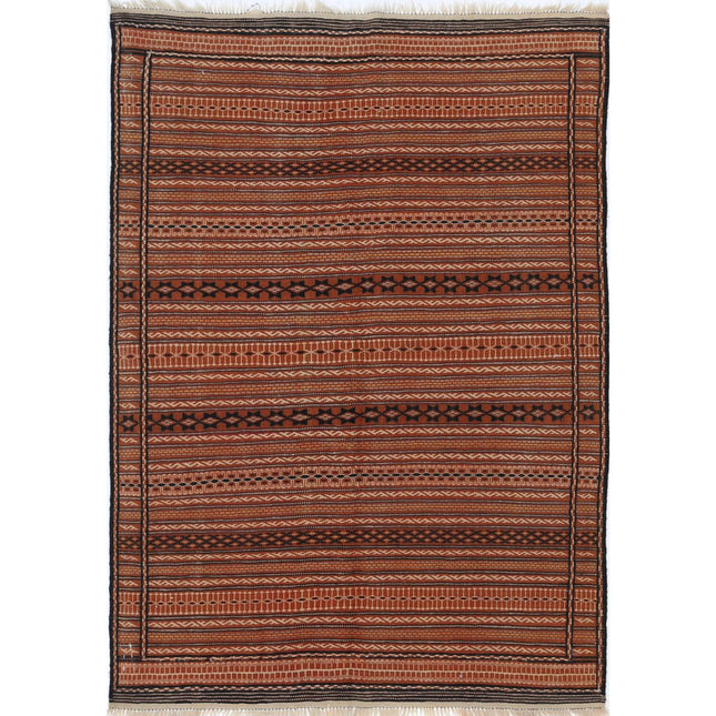 Persian Kilim Hand-Woven Wool Kilim IVA0028945 - Natalia Rugs