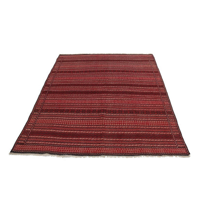 Persian Kilim 4' 11" X 6' 7" Wool Hand-Woven Kilim 4' 11" X 6' 7" (150 X 201) / Multi / Multi