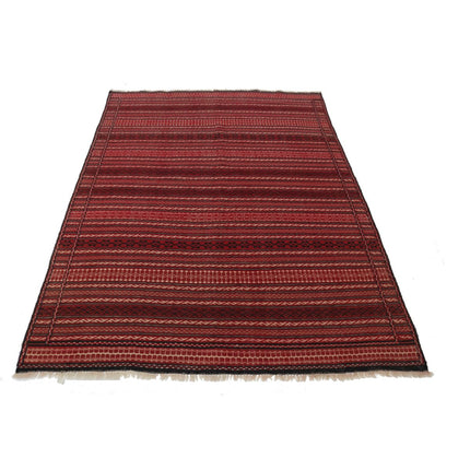 Persian Kilim 4' 11" X 6' 7" Wool Hand-Woven Kilim 4' 11" X 6' 7" (150 X 201) / Multi / Multi