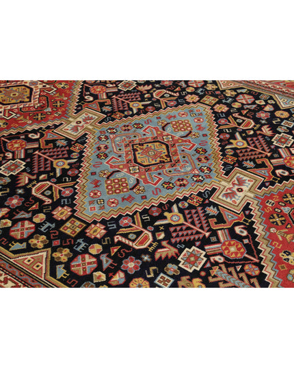 Qashqai 7' 11" X 11' 10" Hand Knotted Wool Rug 7' 11" X 11' 10" (241 X 361) / Blue / Wool