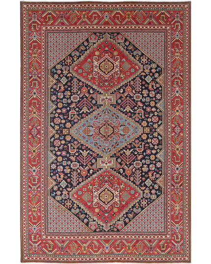 Qashqai 7' 11" X 11' 10" Hand Knotted Wool Rug 7' 11" X 11' 10" (241 X 361) / Blue / Wool