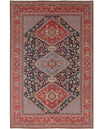 Qashqai 7' 11" X 11' 10" Hand Knotted Wool Rug 7' 11" X 11' 10" (241 X 361) / Blue / Wool