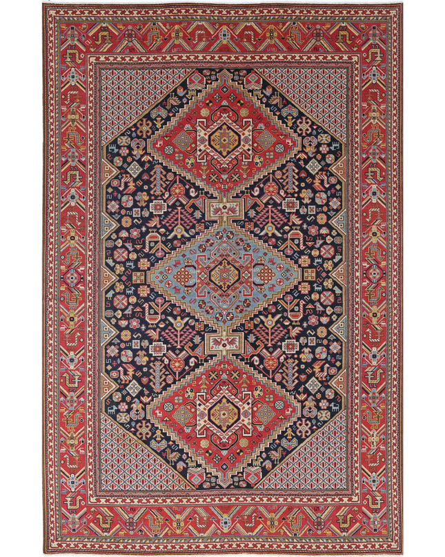 Qashqai 7' 11" X 11' 10" Hand Knotted Wool Rug 7' 11" X 11' 10" (241 X 361) / Blue / Wool