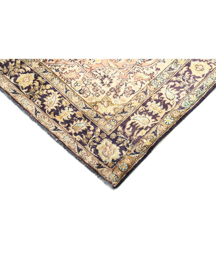 Qum 3' 4" X 4' 10" Hand Knotted Silk Rug 3' 4" X 4' 10" (101 X 147) / Peach / Silk