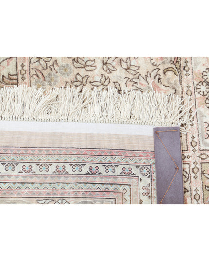 Qum 6' 3" X 7' 1" Hand Knotted Silk Rug 6' 3" X 7' 1" (191 X 216) / Brown / Silk