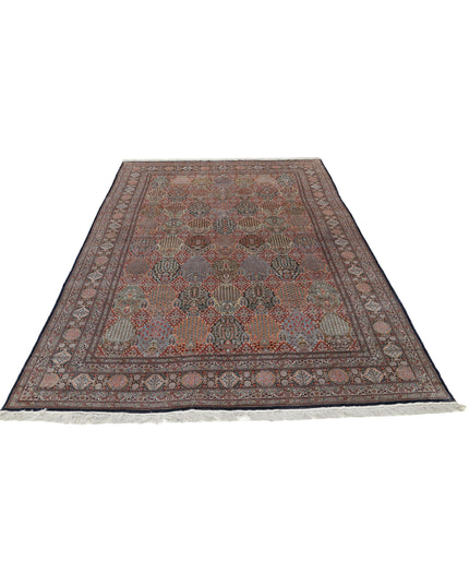 Qum 6' 0" X 9' 0" Hand Knotted Silk Rug 6' 0" X 9' 0" (183 X 274) / Rust / Silk