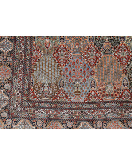 Qum 6' 0" X 9' 0" Hand Knotted Silk Rug 6' 0" X 9' 0" (183 X 274) / Rust / Silk