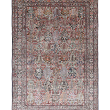 Qum 6' 0" X 9' 0" Hand Knotted Silk Rug 6' 0" X 9' 0" (183 X 274) / Rust / Silk