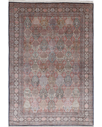 Qum 6' 0" X 9' 0" Hand Knotted Silk Rug 6' 0" X 9' 0" (183 X 274) / Rust / Silk