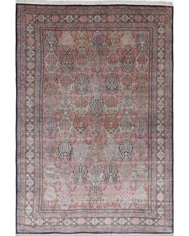 Qum 6' 0" X 9' 0" Hand Knotted Silk Rug 6' 0" X 9' 0" (183 X 274) / Rust / Silk