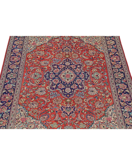 Qum 3' 3" X 4' 11" Hand Knotted Silk Rug 3' 3" X 4' 11" (99 X 150) / Rust / Silk