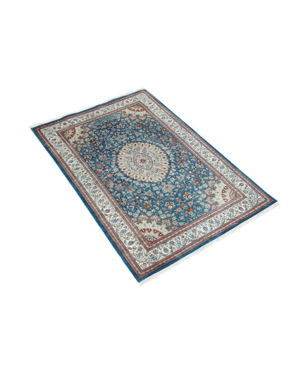 Qum 2' 7" X 3' 10" Hand Knotted Wool Rug 2' 7" X 3' 10" (79 X 117) / Blue / Wool