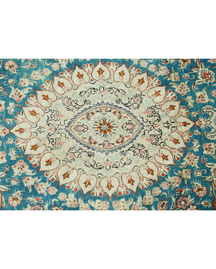 Qum 2' 7" X 3' 10" Hand Knotted Wool Rug 2' 7" X 3' 10" (79 X 117) / Blue / Wool