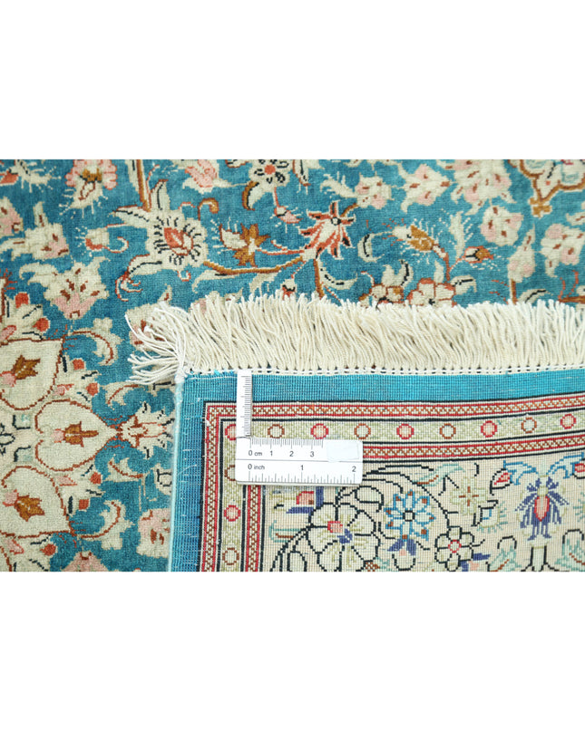 Qum 2' 7" X 3' 10" Hand Knotted Wool Rug 2' 7" X 3' 10" (79 X 117) / Blue / Wool