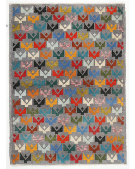 Revival 2' 8" X 3' 10" Hand Knotted Wool Rug 2' 8" X 3' 10" (81 X 117) / Grey / Wool