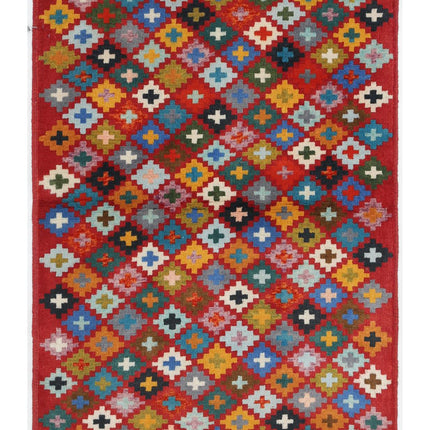 Revival 2' 9" X 3' 9" Hand Knotted Wool Rug 2' 9" X 3' 9" (84 X 114) / Red / Wool