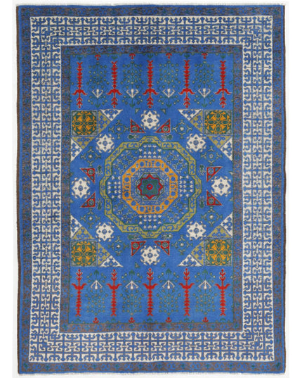Revival 5' 8" X 7' 10" Hand Knotted Wool Rug 5' 8" X 7' 10" (173 X 239) / Blue / Wool