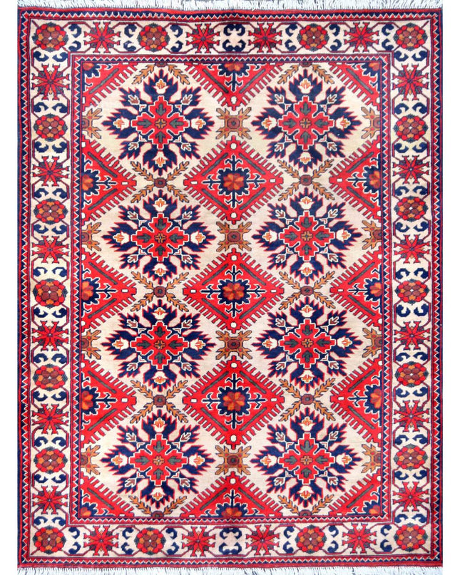 Revival 5' 0" X 6' 7" Hand Knotted Wool Rug 5' 0" X 6' 7" (152 X 201) / Taupe / Wool