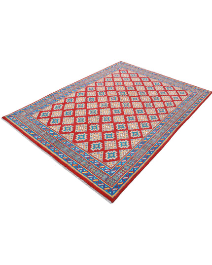 Revival 5' 1" X 7' 1" Hand Knotted Wool Rug 5' 1" X 7' 1" (155 X 216) / Red / Wool