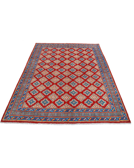 Revival 5' 1" X 7' 1" Hand Knotted Wool Rug 5' 1" X 7' 1" (155 X 216) / Red / Wool