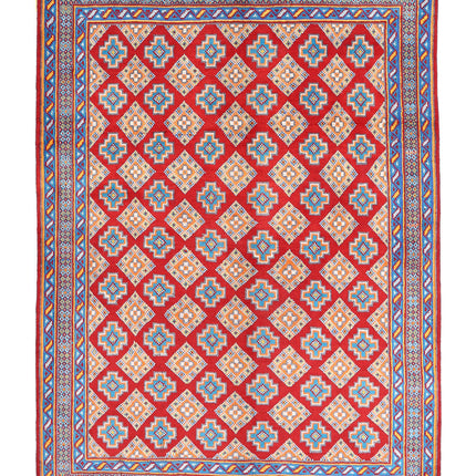 Revival 5' 1" X 7' 1" Hand Knotted Wool Rug 5' 1" X 7' 1" (155 X 216) / Red / Wool