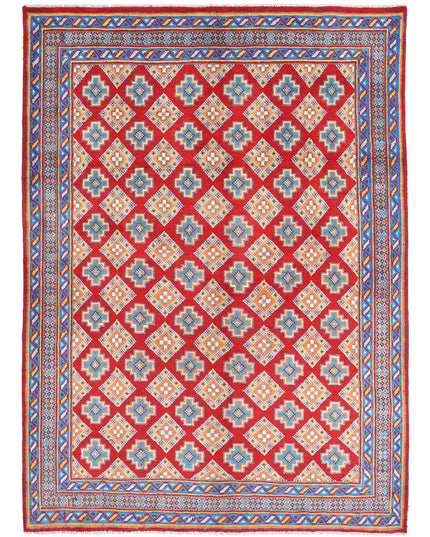 Revival 5' 1" X 7' 1" Hand Knotted Wool Rug 5' 1" X 7' 1" (155 X 216) / Red / Wool