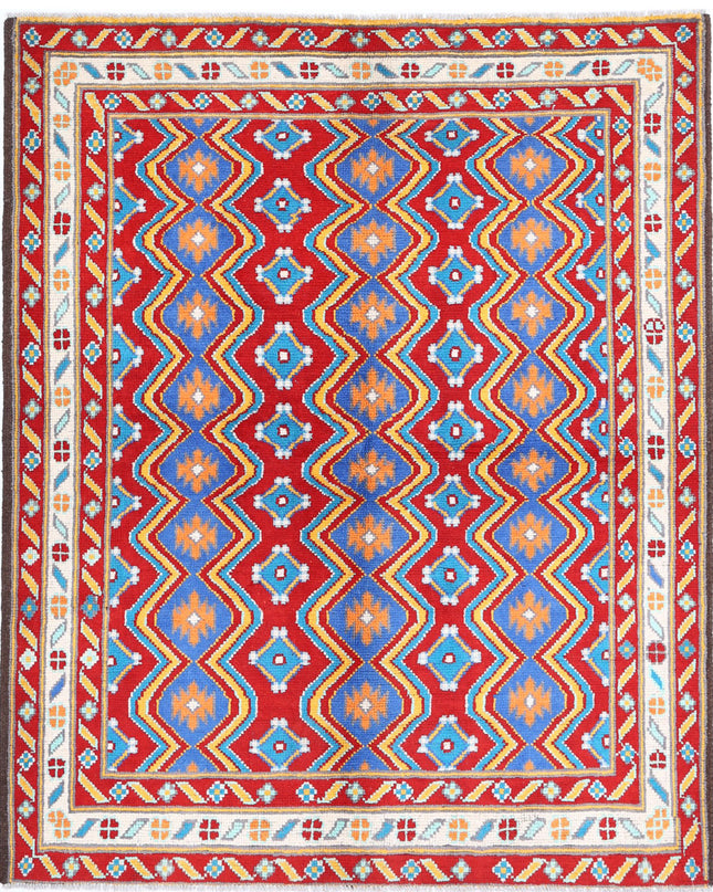 Revival 5' 0" X 6' 4" Hand Knotted Wool Rug 5' 0" X 6' 4" (152 X 193) / Red / Wool