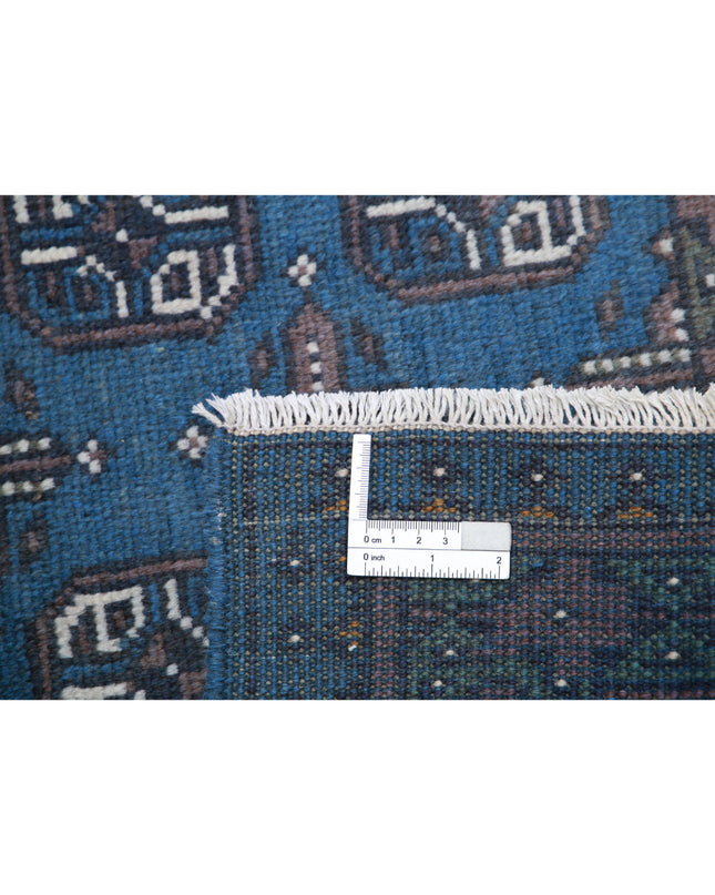 Revival 3' 4" X 4' 9" Hand Knotted Wool Rug 3' 4" X 4' 9" (101 X 145) / Blue / Wool