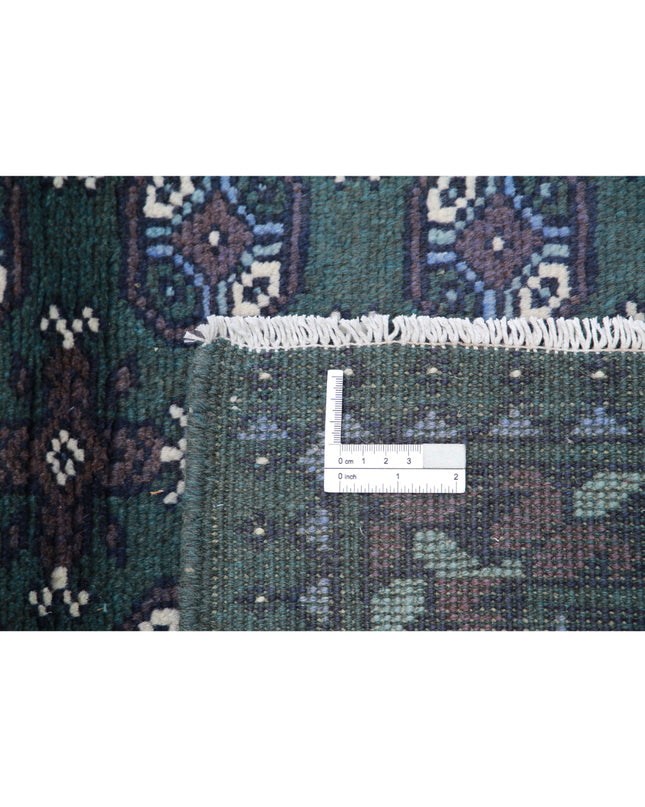 Revival 3' 6" X 4' 7" Hand Knotted Wool Rug 3' 6" X 4' 7" (107 X 140) / Green / Wool
