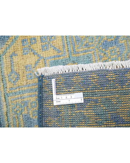 Revival 3' 5" X 4' 8" Hand Knotted Wool Rug 3' 5" X 4' 8" (104 X 142) / Blue / Wool