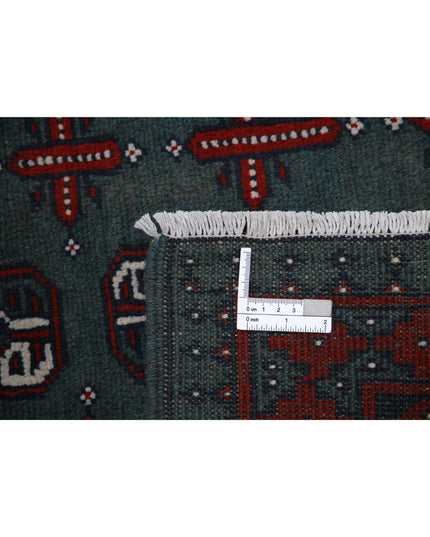 Revival 3' 6" X 4' 9" Hand Knotted Wool Rug 3' 6" X 4' 9" (107 X 145) / Green / Wool